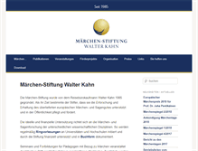 Tablet Screenshot of maerchen-stiftung.de